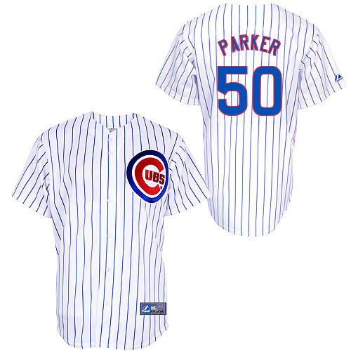 Blake Parker #50 Youth Baseball Jersey-Chicago Cubs Authentic Home White Cool Base MLB Jersey